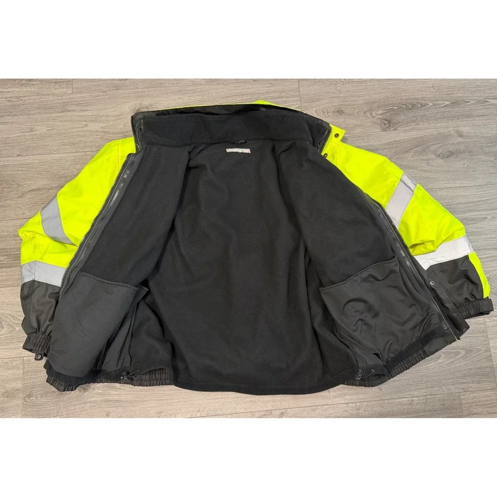 Ergodyne Work Gear High Visibility Neon Yellow‎ Black Safety Jacket Men XL
